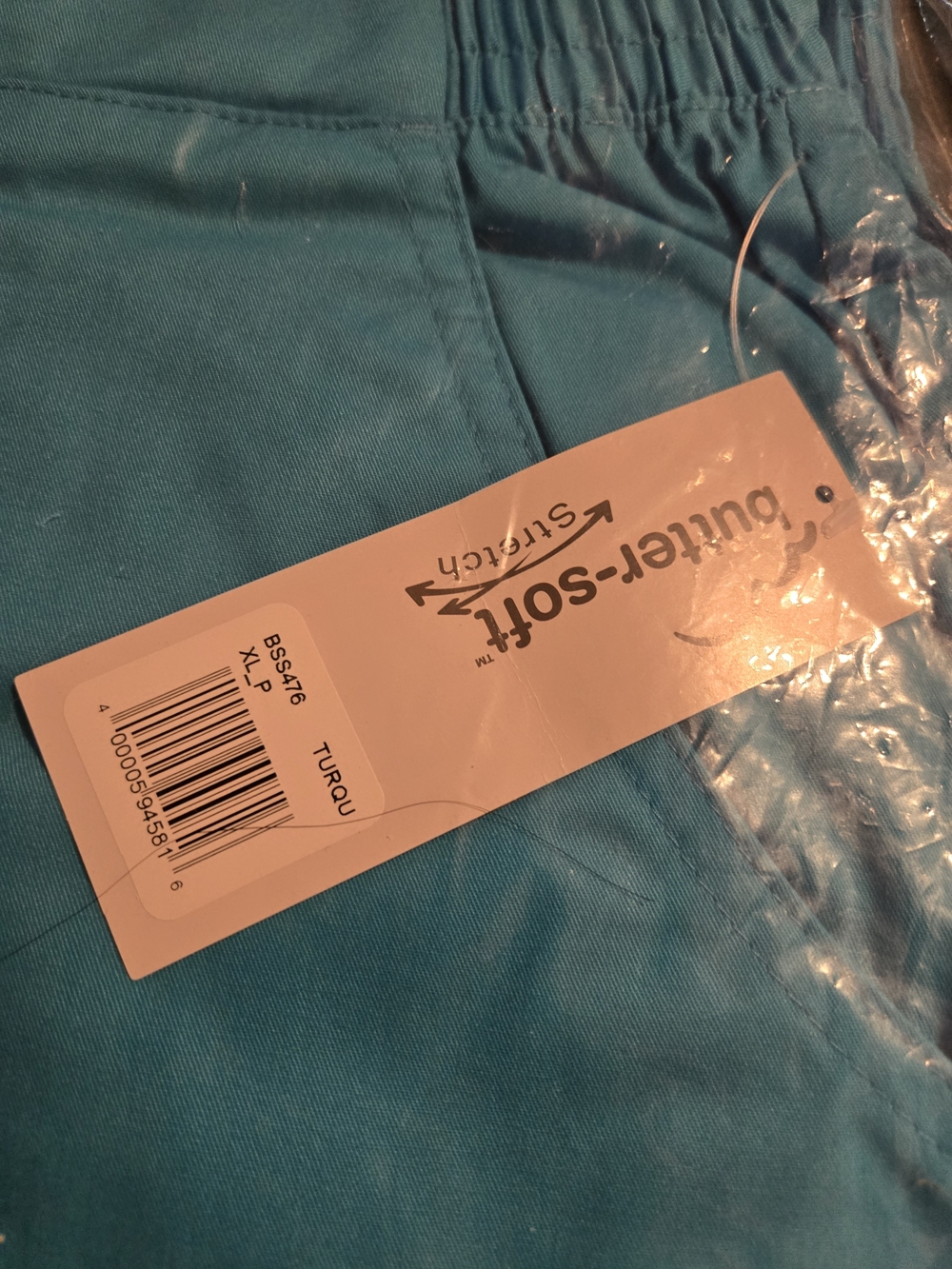 Uniform Advantage Butter-Soft Stretch Turquoise Pants - Elastic Waist